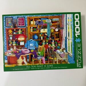 'Eurographics ‘ All You Knit Is Love' 1000-Piece Puzzle knitting crafts